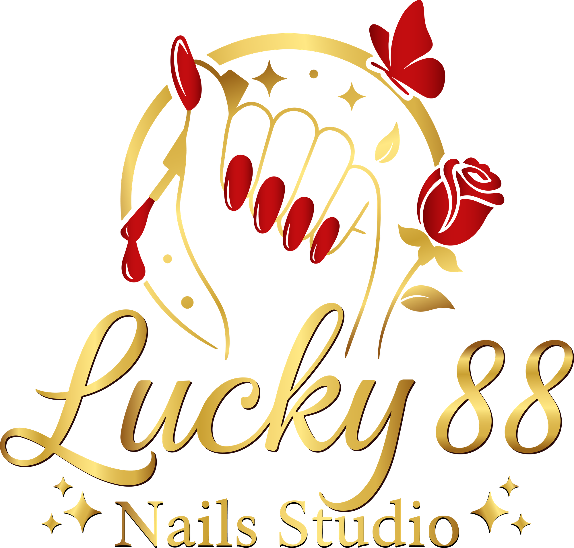 Lucky88 Nails Studio Logo