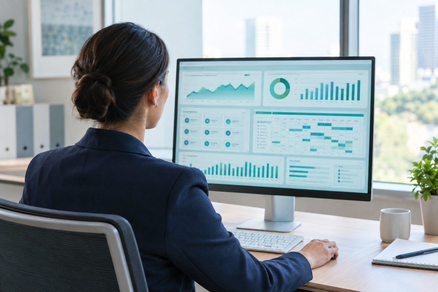 Administrator reviewing quality dashboards