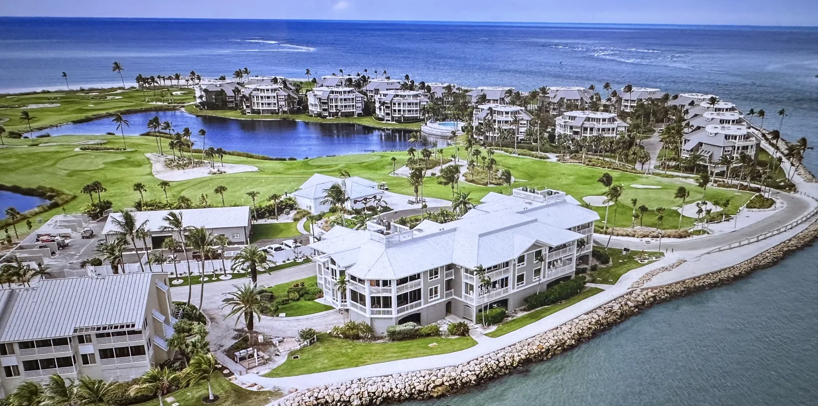 Seabreeze condominiums along the beach at South Seas Resort